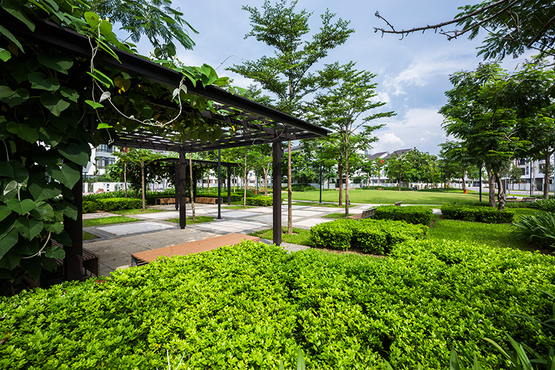 Không gian xanh trong khu đô thị Gamuda Gardens