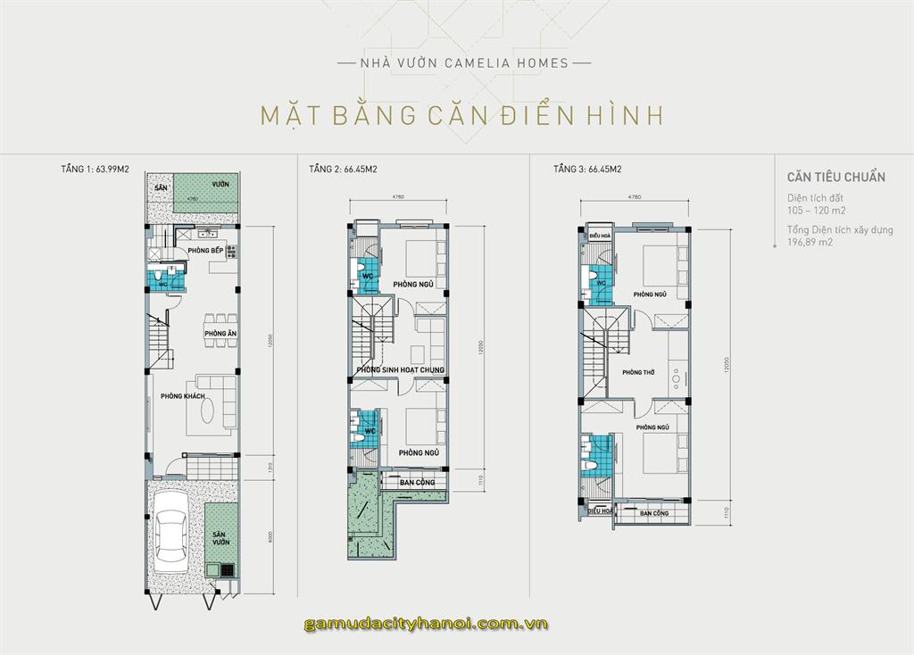  Thiết kế nhà vườn Camelia Homes căn điển hình